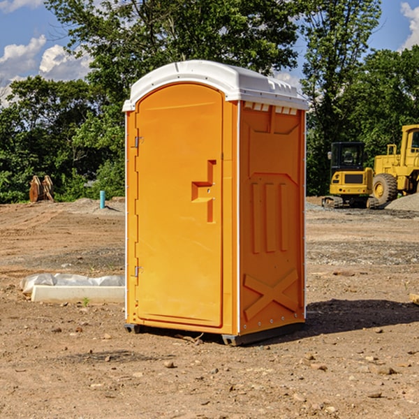 what is the cost difference between standard and deluxe portable restroom rentals in Douglas City